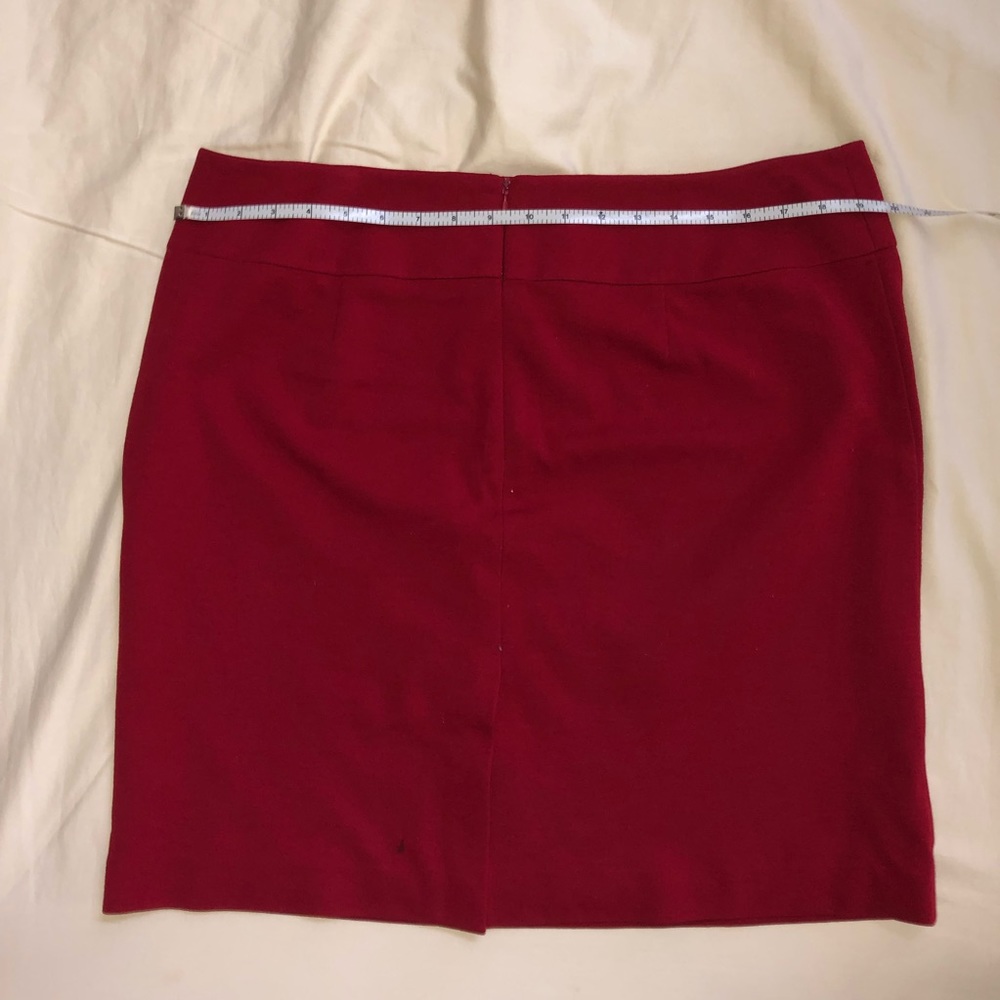 5 for 50 red stretch wool skirt